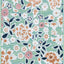 Alfombra decorativa 2'7x5' verde azul marino resistente