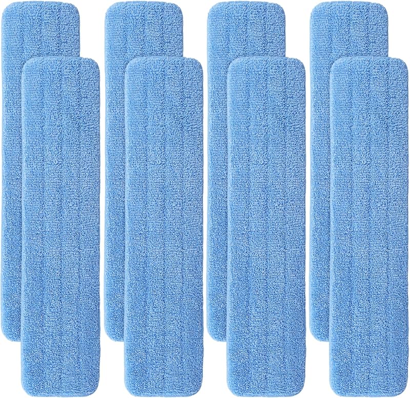 Almohadillas microfibra mopa 24pulg set 8 reutilizables