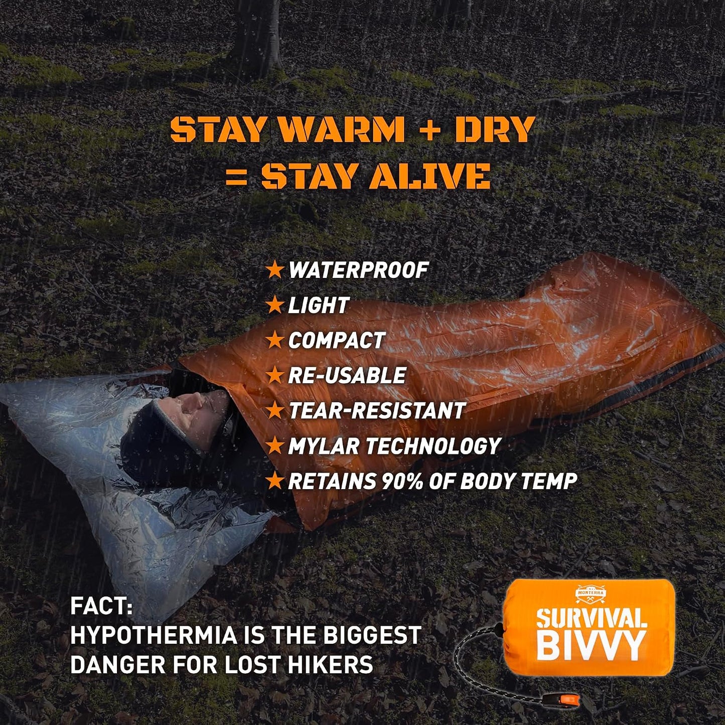 Saco de dormir bivvy para emergencias