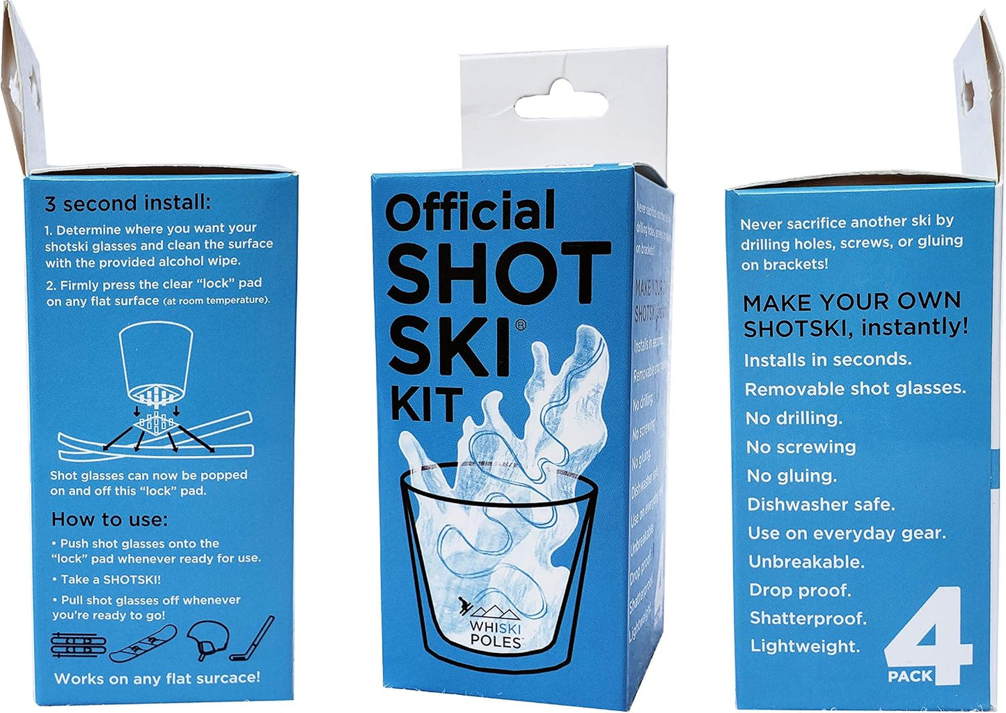 Kit esquí de tiro con vasos chupito extraíbles