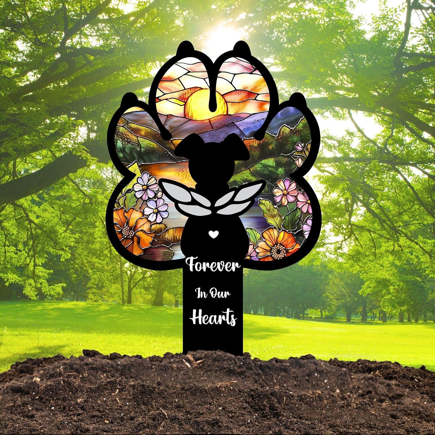 Placa conmemorativa para perros pata de 12pulg jardín