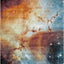 Tapete acuarela abstracta naranja 5x8ft