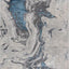 Alfombra área 6x9ft gris azul diseño abstracto moderno