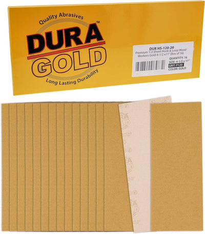 Hojas lija dorado grano 120 4.5x11pulg carpintería madera