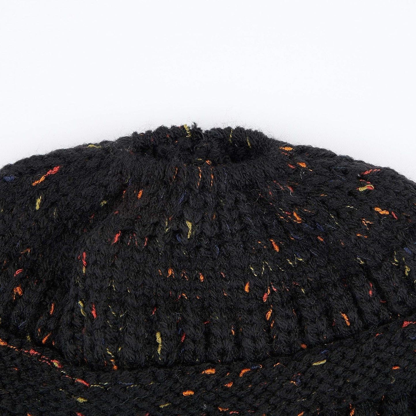 Gorro punto confeti acanalado con cola adulto