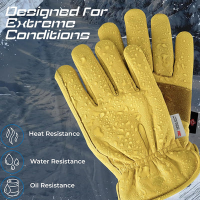Guantes cuero resistente agua invierno hombre mujer