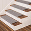 Alfombras antideslizantes escaleras madera 27x9.75pulg set