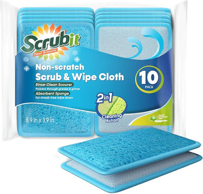 Paquete 10 Esponjas Reutilizables para Cocina y Limpieza