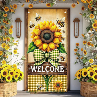 Cubierta puerta primavera decoración fiesta 35x70pulg