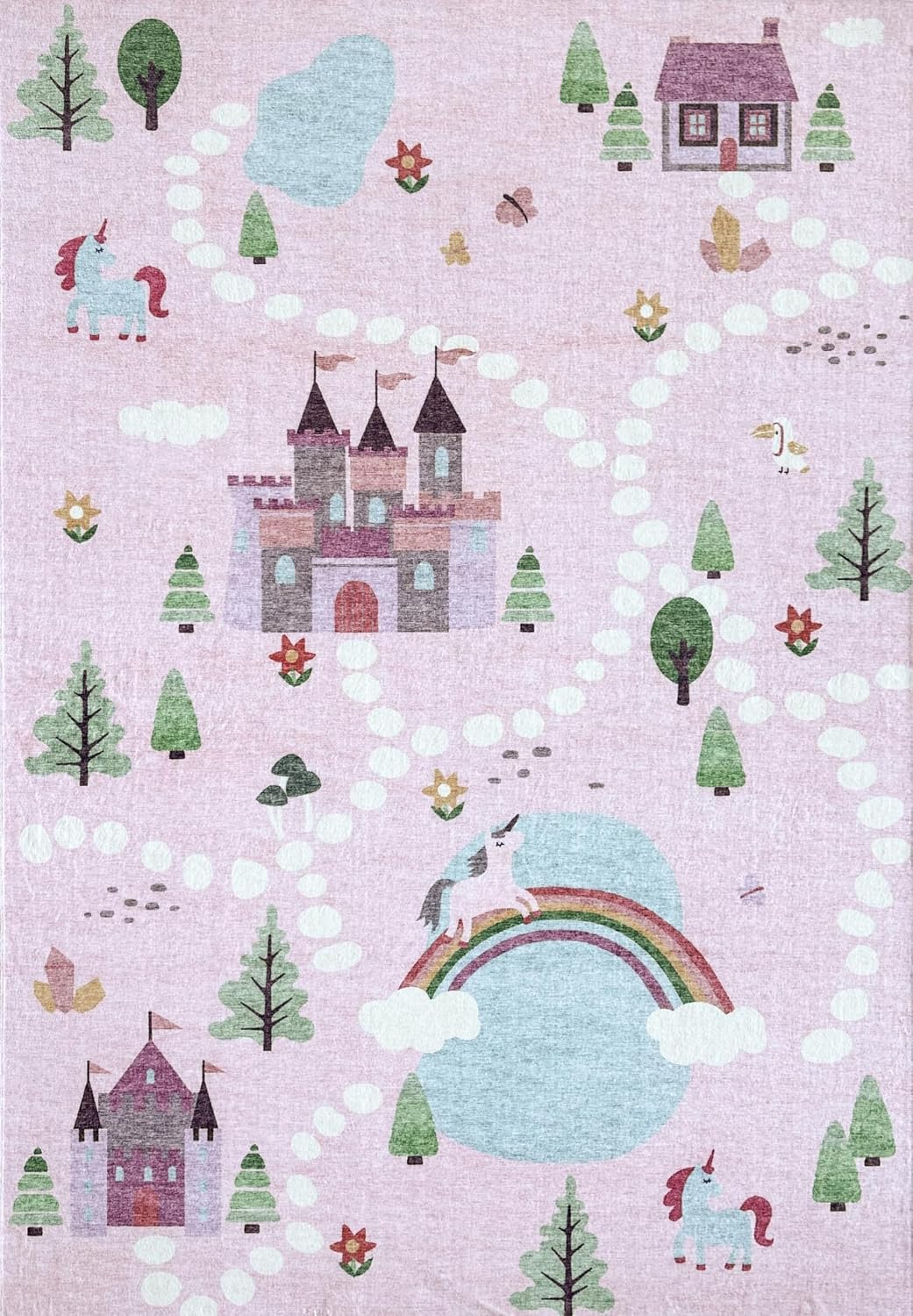 Alfombra área unicornios 6pulg7x9pulg6 castillo mapa