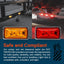 Luces LED ámbar rojo bisel cromado IP67 para remolque camión