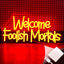 Letrero neón Welcome Foolish Mortals para Halloween gótico
