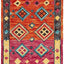 Alfombra pasillo lana trenzada bohemia 2'3"x21"