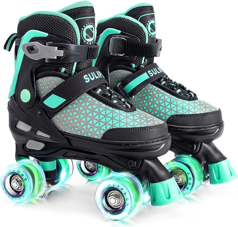 Patines ajustables para niños con ruedas iluminadas