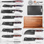 Set 9 Cuchillos Cocina Bloque Magnético Acero Alto Carbono