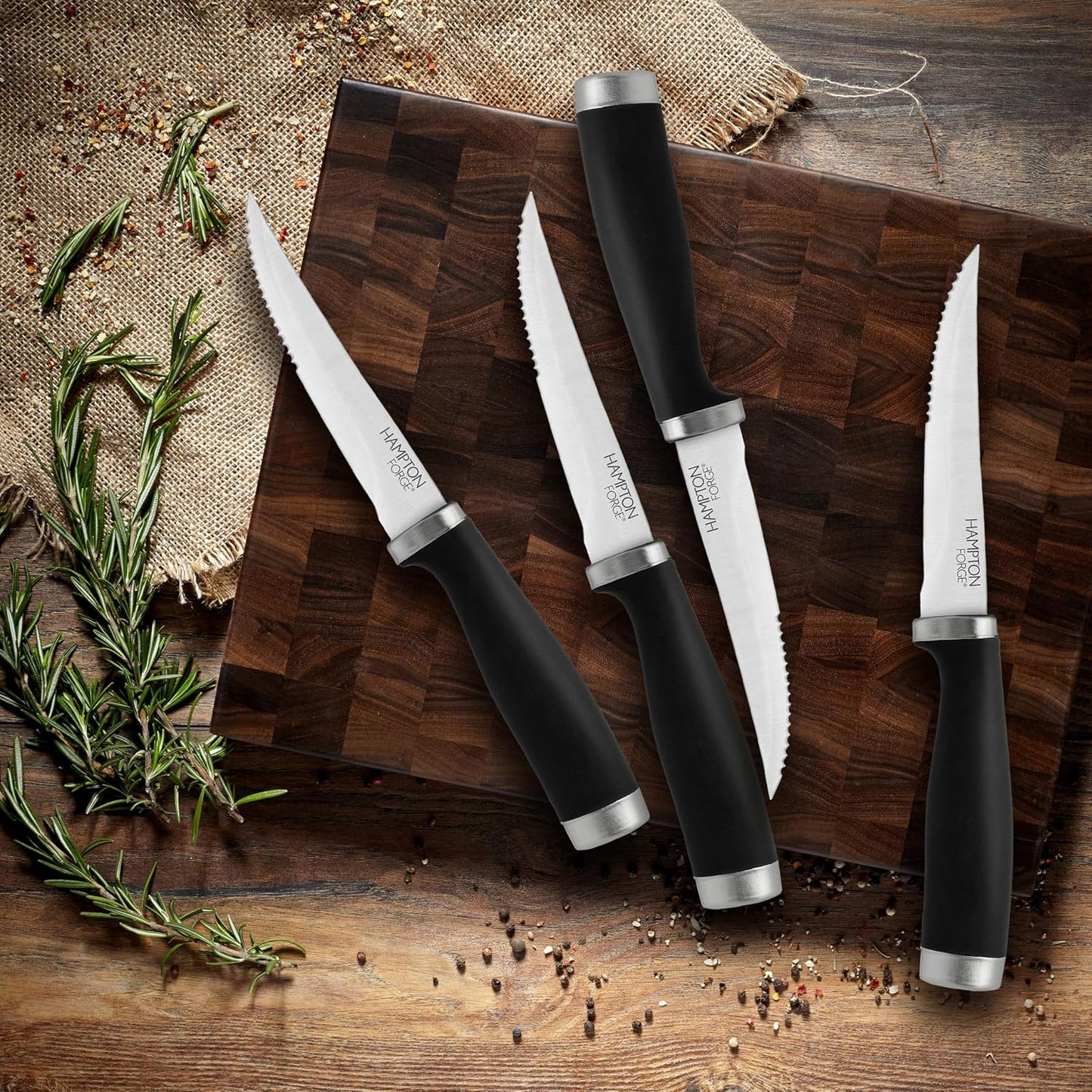 Set 4 Cuchillos Acero Inox para Cocina Profesional