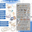 Pack 2 organizadores colgantes joyas 80 bolsillos gris