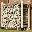 Kit 4 soportes leña acero recubierto ajustable