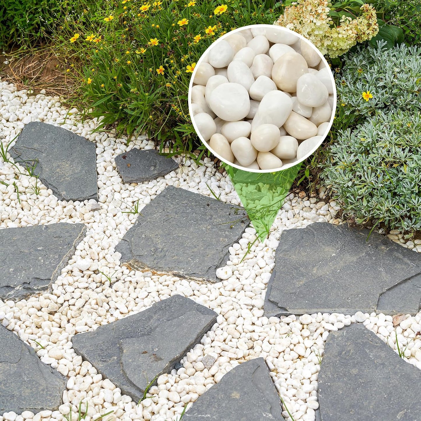 Piedras decorativas 3/8" 5lb para acuario y paisajismo
