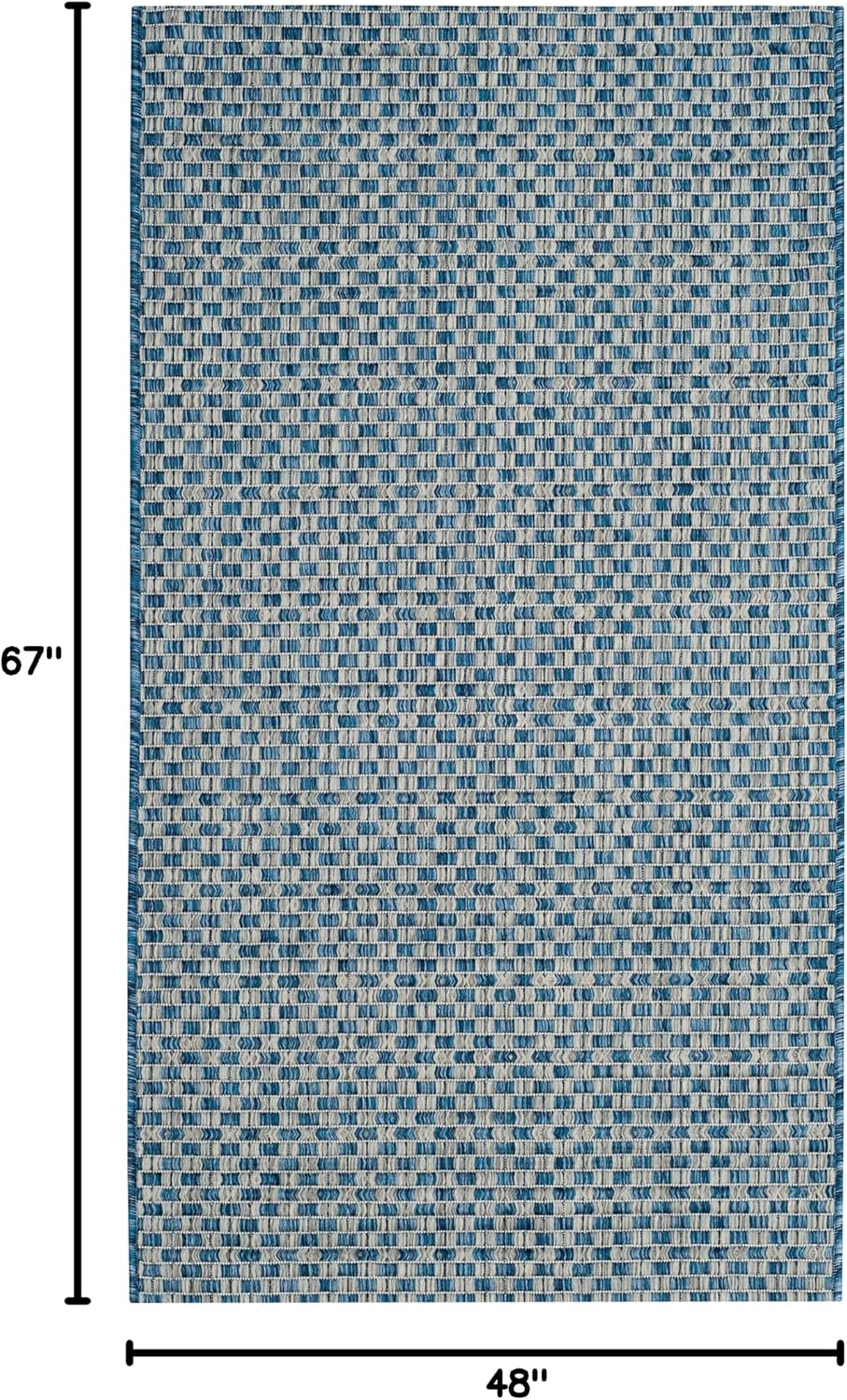 Alfombra lavable exterior 4x5ft7" azul gris
