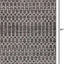 Alfombra marroquí geométrica 5x8ft color negro/gris