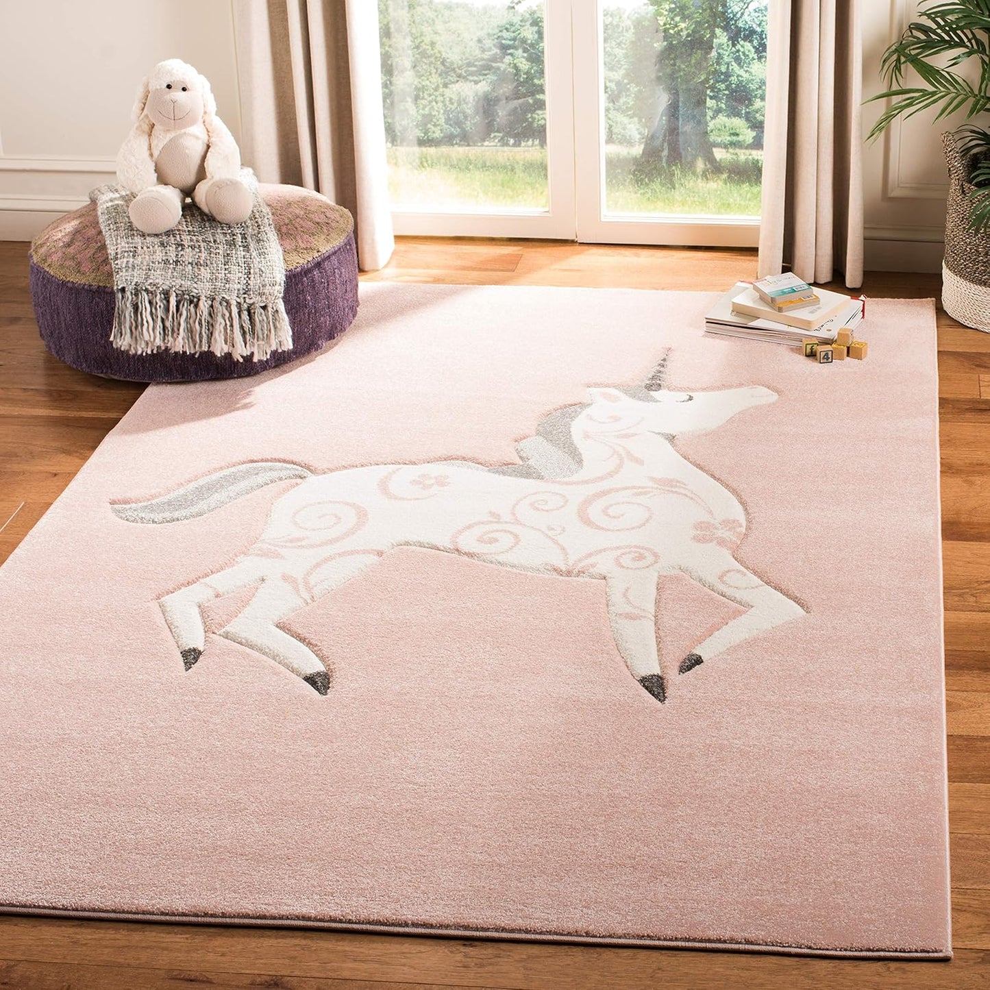 Alfombra unicornios para salón set y bebé