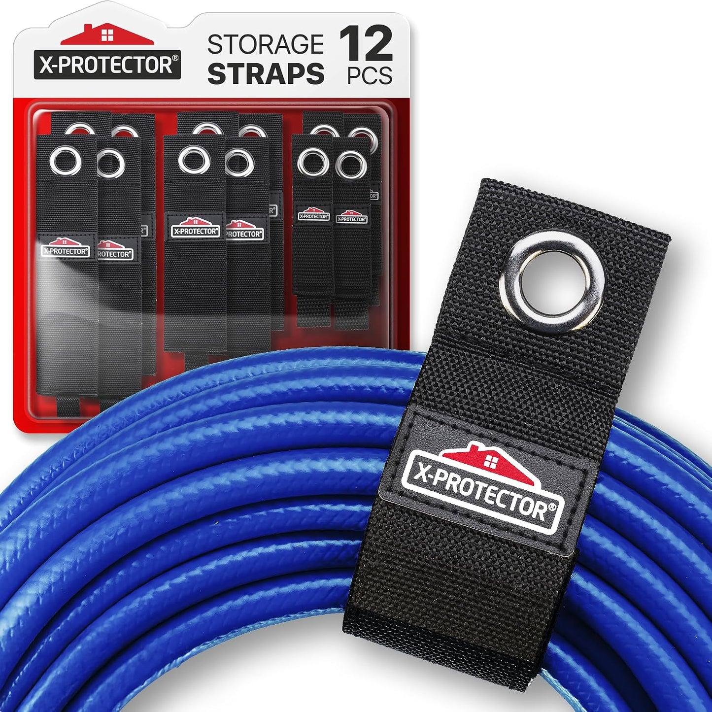 Organiz. cables extensión 12uds 10-17pulg garaje
