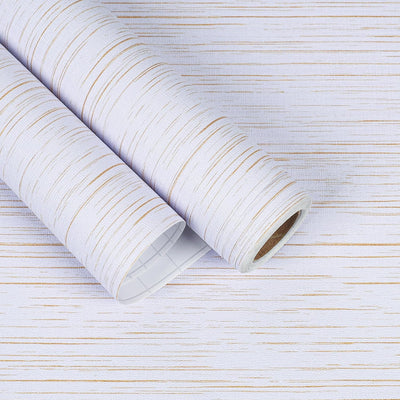 Papel Tapiz Pasto Blanco Dorado Textura Autoadhesivo Impermeable