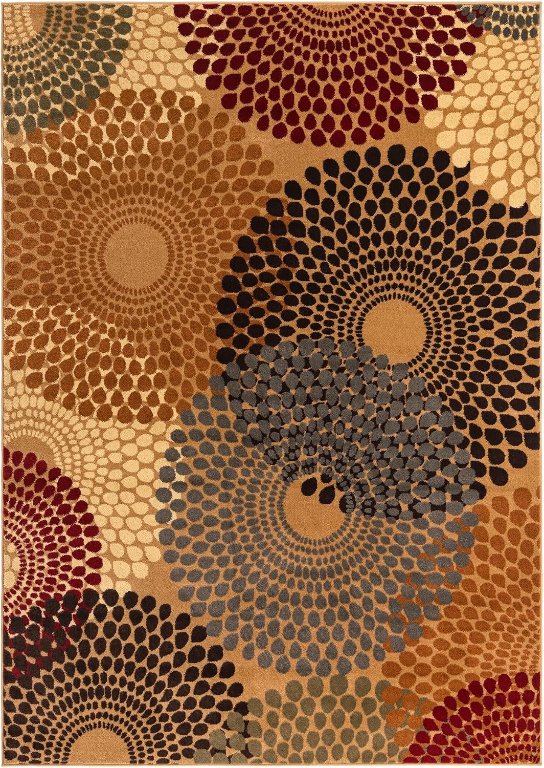 Alfombra área Java 7'1x10' Beige/Negro