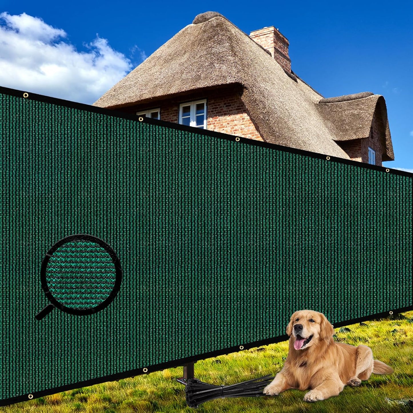 Rejilla privacidad valla 4x25ft color verde