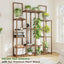 Soporte plantas madera estante 14-18 doble barra 440lb