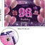 Pancarta rosa feliz cumpleaños decoración fiesta niña mujer