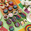 Forros cupcakes 200 tazas papel fiesta mexicana coloridas
