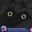 Bandera EE.UU. negra 3x5" nailon estrellas bordadas