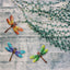 Decoración pared libélula metálica para jardín y sala