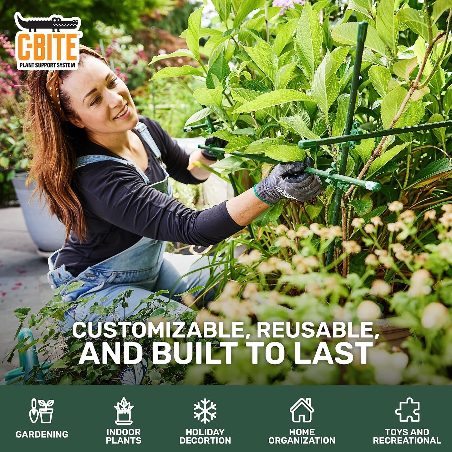 Kit soporte plantas tomate conectores modulares 7/16"