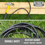 Cable extensión exterior 100ft 3 tomas SJTW negro duradero