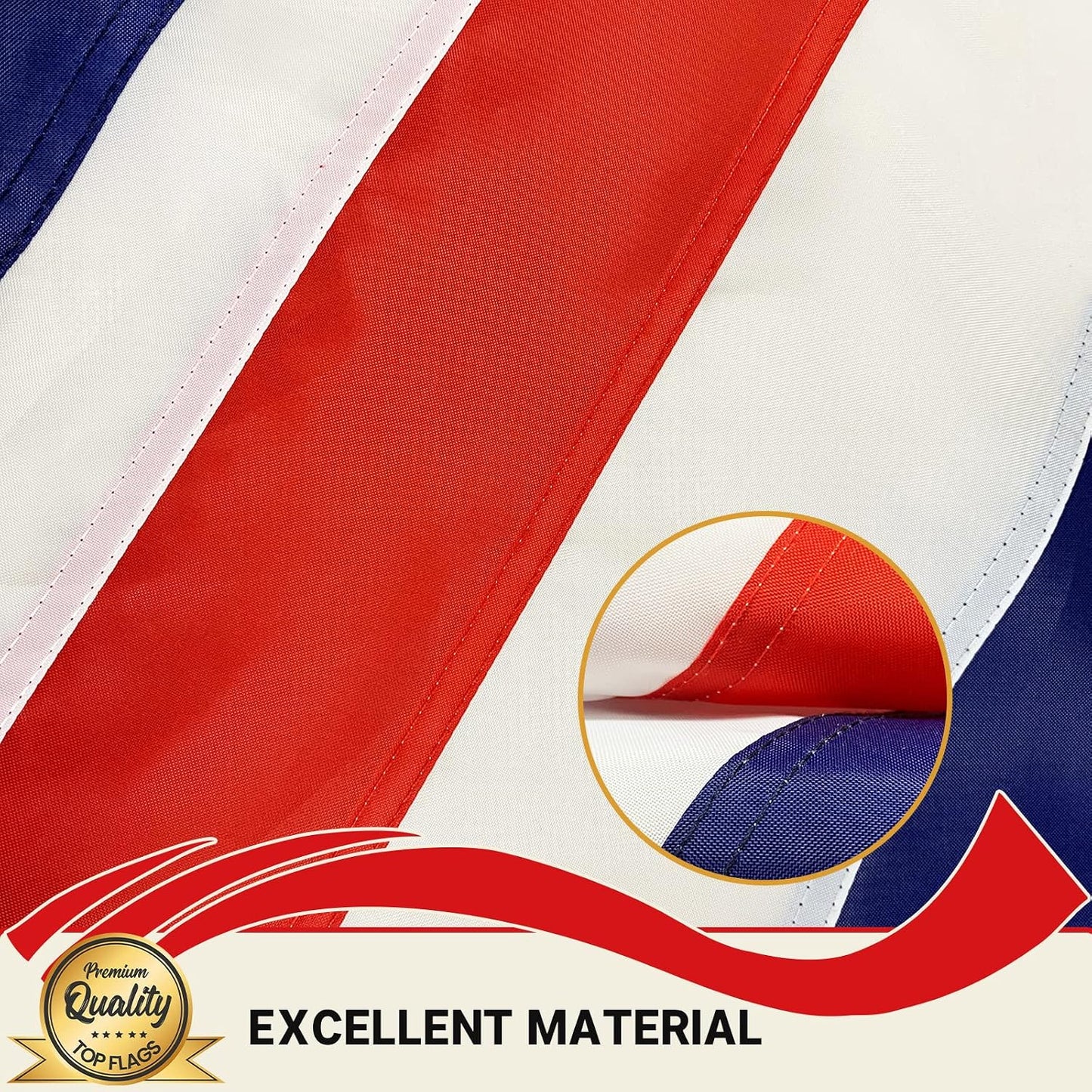 Bandera Reino Unido 3x5ft doble cara nailon resistente