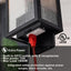 Luz Porche GFCI aluminio impermeable vidrio semillado