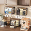 Cesta frutas metal tapa madera set 3 organiz. pared cocina