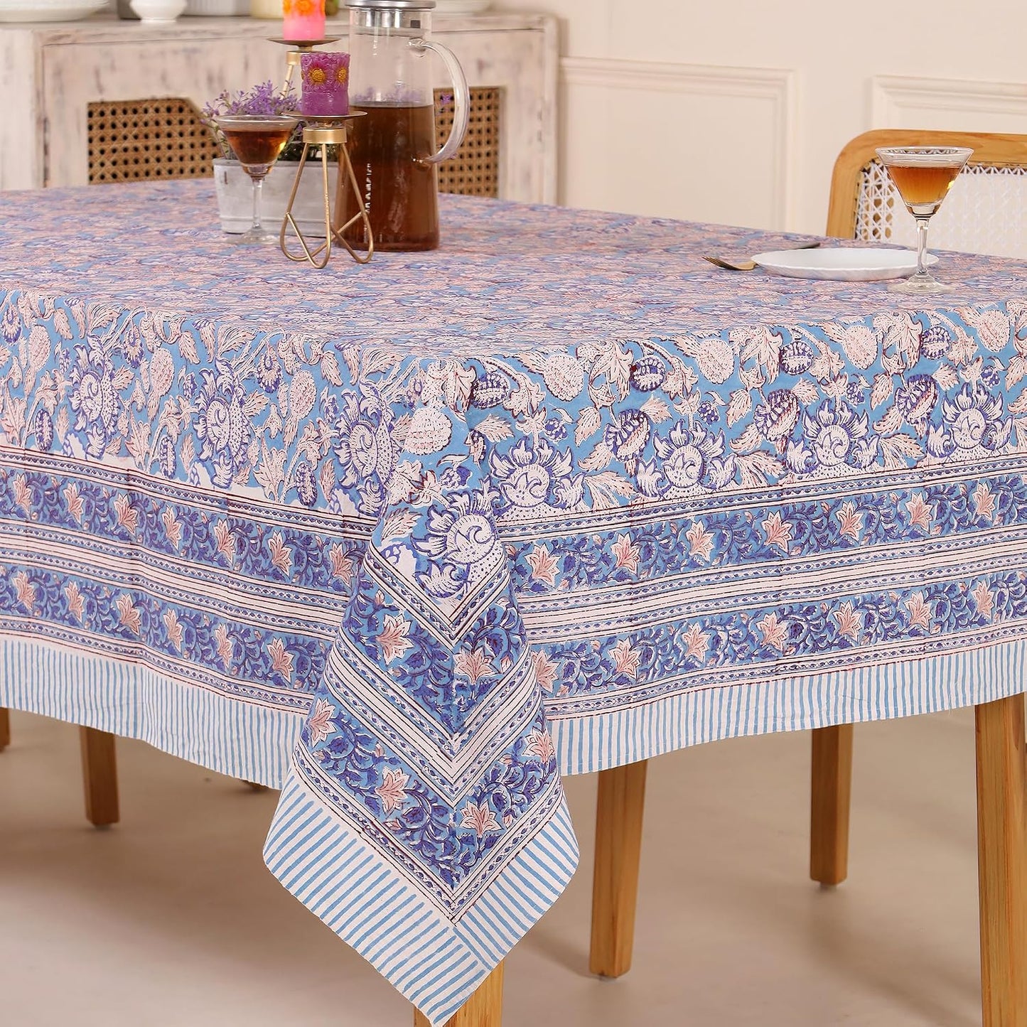 Mantel rectangular algodón estampado 72x120pulg