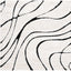 Alfombra cuadrada 5ft marfil y negro no pelusa 1.2pulg
