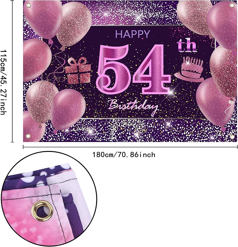 Pancarta rosa Feliz Cumpleaños decoración para niñas y mujeres