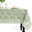 Mantel cuadrado algodón 60x60pulg estampado bloques verde
