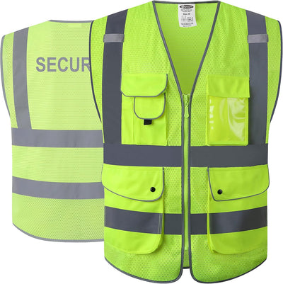 Chaleco seguridad clase 2 malla neón retroreflectante ANSI