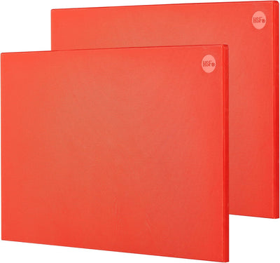 2 Tablas cortar plástico rojas 20x14pulg antiderrap