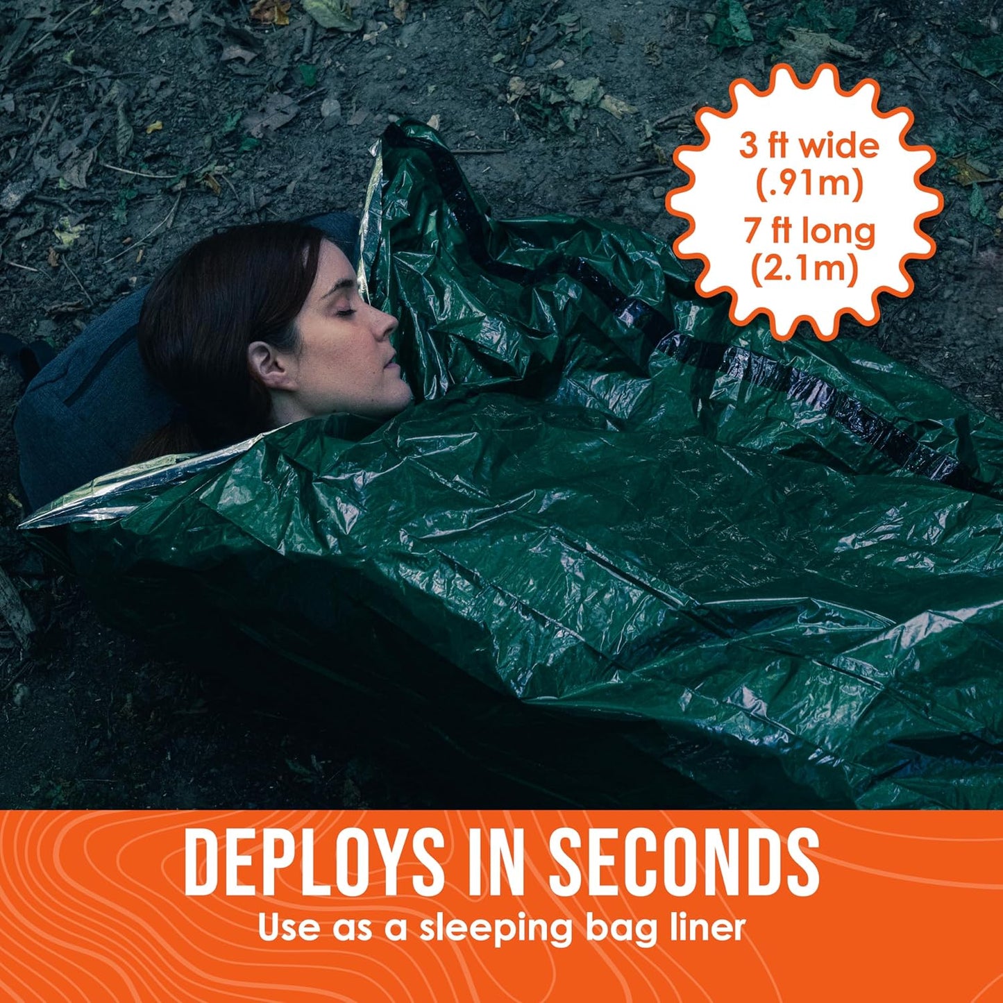 Bivy termico para emergencia con funda mylar