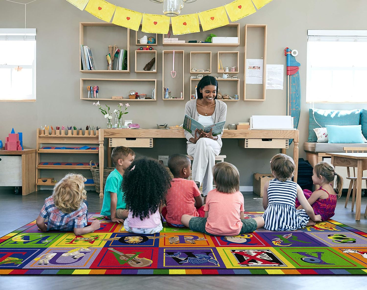 Tapetes alfabeto educativo para niños multicolor