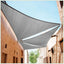 Toldo triangular gris 32x32x32 ft tela malla UV UPF50