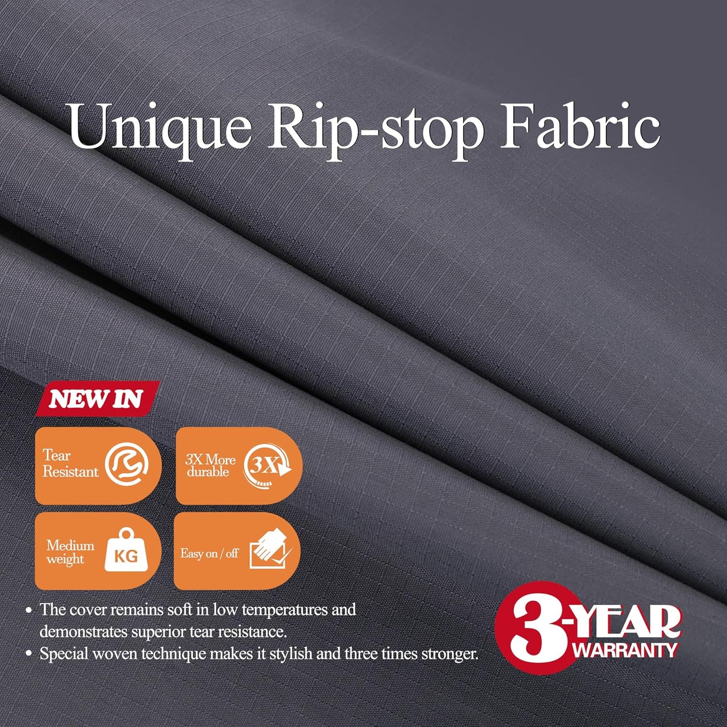 Funda Ripstop para muebles patio 110x31pulg impermeable UV